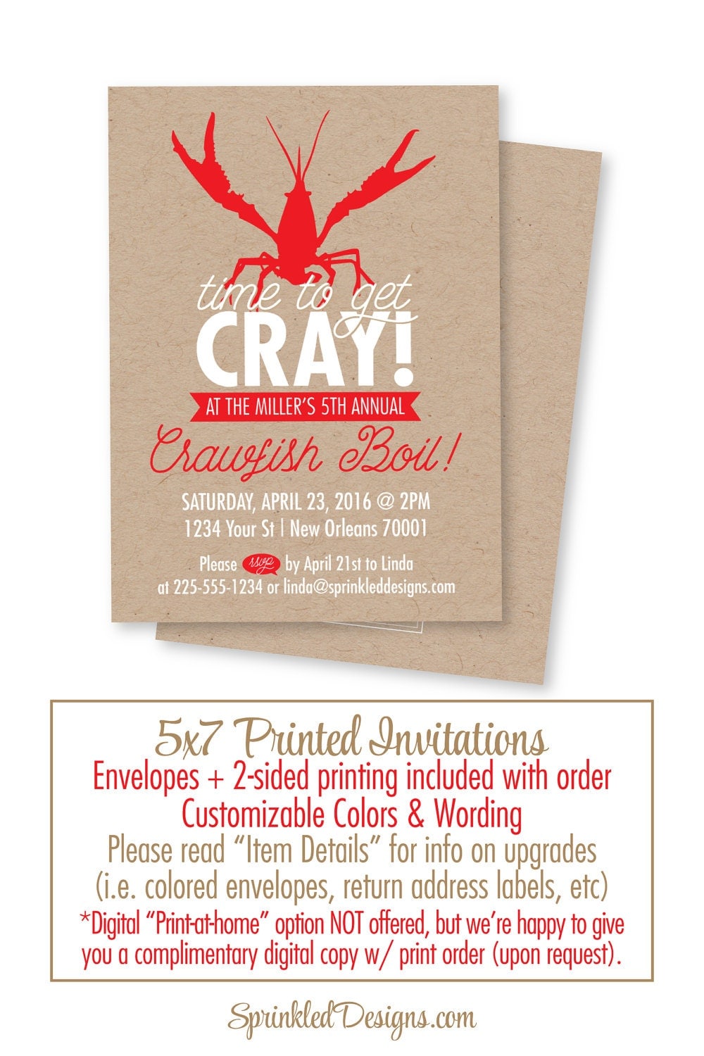 Seafood Boil Party Invitations 3