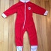 Vintage 1960s Infant Baby Unisex Red Velvet Santa Christmas Sleeper! Size 6 months