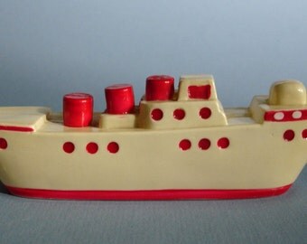 Vintage Celluloid Toy Boat Ship Rattle? NACK