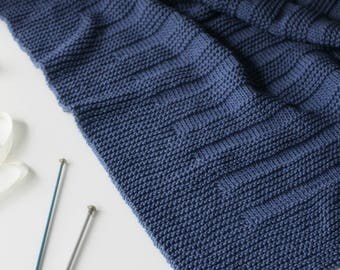 KNITTING PATTERN / Blanket / Summer Sidewalk / Baby / Throw / Afghan / Knit / Gift / Wedding / Quick / Easy / PDF Instant Download