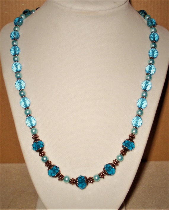 Cerulean & Azure Crystal Necklace