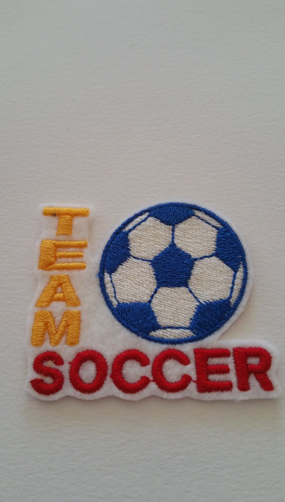 Items similar to Soccer iron on patch Soccer sew on applique Soccer