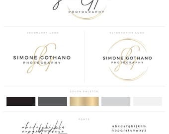 Business logo brand package/ Photography logo brand kit/ Gold logo branding kit/ Premade brand package #003