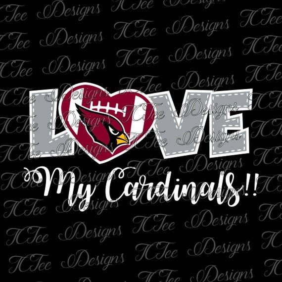 Download Love My Cardinals Arizona Cardinals Football SVG Design