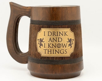 I drink and I know things Game of Thrones Mug Game of Thrones Gift Tyrion Lannister inspired