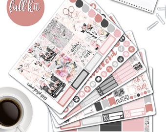 MATTE | Erin Condren Planner Stickers | Weekly Kit | Time To Plan | Vertical ECLP | Full Kit