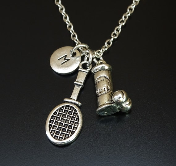 Items similar to Tennis Necklace, Tennis Charm, Tennis Pendant, Tennis