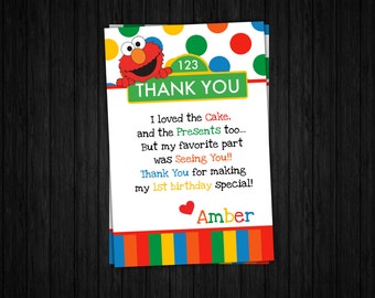 Elmo Thank you card