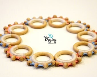 Baby toy, crochet teething toy, baby teether, teething ring, wooden teething toy, baby teething toy, baby shower gift, wood teething ring