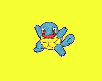 Squirtle Pokemon Iron-On Patch, Squirtle patch, Pokemon Patch, No-Sew Patch, embroidered patch, Squirtle Costume