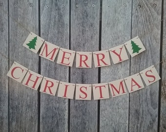 Merry Christmas Metal Sign with Bow Red 15x5.5 Metal Wall