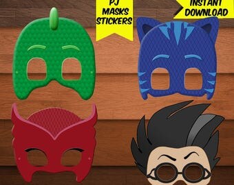 PJ Masks Digital Mask-Pj Mask Mask-Digital Pj Mask Birthday-Pj Mask Party Decoration-Printables Pj Mask Digital Mask-DIGITAL Download