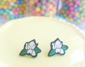 Handmade Magnolia Earrings