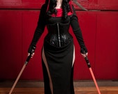 Sith Knit Dress - Dark Side Star Wars Cosplay- Hi slit - Custom to Order Petite to Plus XXS-5XL