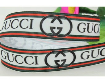 G Red & Black Logo Ribbon 7/8 Inch