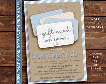 Gift Card Shower Invitation