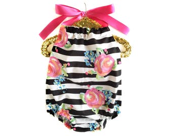 Baby Romper, Summer Romper, Baby Girl Romper, Floral Baby Romper, Floral Romper, Pink Floral Romper, Girls Summer Clothing, Rose Romper