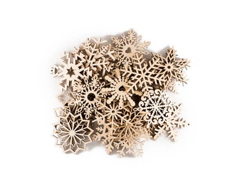 Christmas ornaments / Wooden Snowflakes / Wood Christmas Ornaments / Wood snowflake / Laser cut snowflake / Christmas decorations handmade