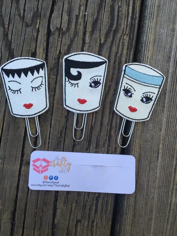 Glitter fancy cup Clip/Planner Clip/Bookmark. Choose your style