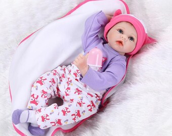 New Handmade Vinyl Silicone Reborn Baby Dolls Lifelike Doll Girl Gift 22''