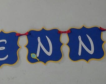 Beauty and the Beast Name Banner, Beauty and the Beast Blue, Yellow & Red Birthday Banner, Beauty and the Beast Party Decoration