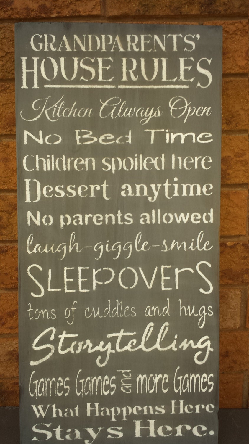 GRANDPARENT HOUSE RULES/Personalize Option Grandparent