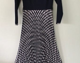 Blue and white vintage maxi-dress