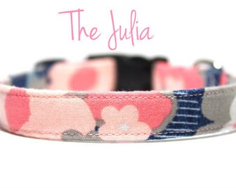 Pink Floral Dog Collars, Floral Dog Collars, Girl Dog Collars, Girl Dog Collars, Pink Dog Collars, Pink Collars, Fabric Dog Collars