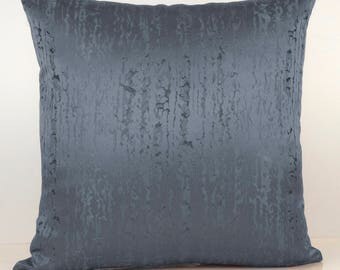 Grayish Blue Pillow, Throw Pillow Cover, Decorative Pillow Cover, Cushion Cover, Accent Pillow, Satin Blend,Geometric pattern, modern pillow