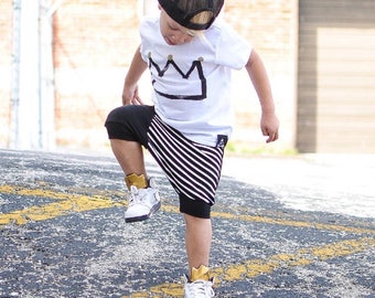 Black toddler harem shorts / Hipster baby boy shorts / Hipster boy clothing / Trendy Baby harem shorts / Hipster toddler boy shorts