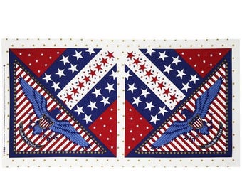 CLEARANCE Patriotic Panel / andover fabrics 7786 Quilt Panel / quilt panel / Cotton Fabric / Quilt Top Panel