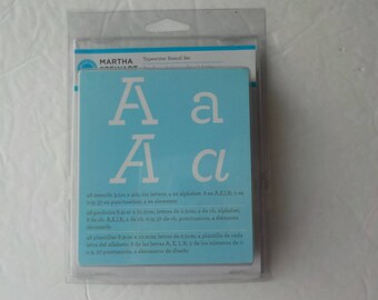 Martha Stewart Typewriter Stencil Kit Personalize Crafts Projects Alphabet Letter and Number Stencils