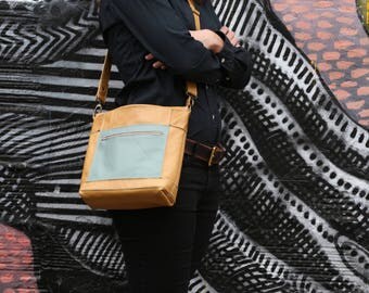 Leather Messenger Bag, iPad Womens Messenger Bag, Leather Crossbody Bag, Leather