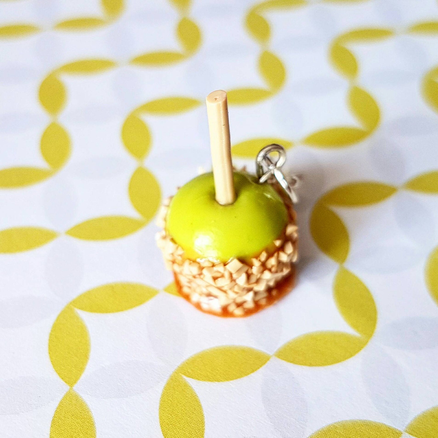 Candy Apple Charm or Dangle Earrings Miniature Food Jewelry