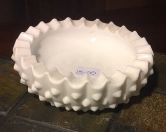 Fenton Hobnail Milk Glass 4 3/4" Ashtray ID# 15-55