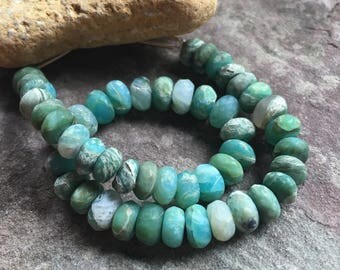 Peruvian Opal beads, rondelles, variety, sampler, mixed lot, semi precious, jewelry supply