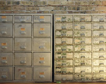 vintage industrial metal cabinets