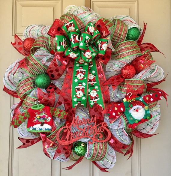 Ugly Christmas Sweater Wreath Ugly Sweater Only by WondrousWreath