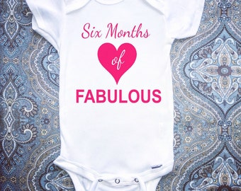 Half Birthday Onesie, Baby Girl Onesie, Half Birthday Outfit, Baby Girl Clothing, Available In Glitter