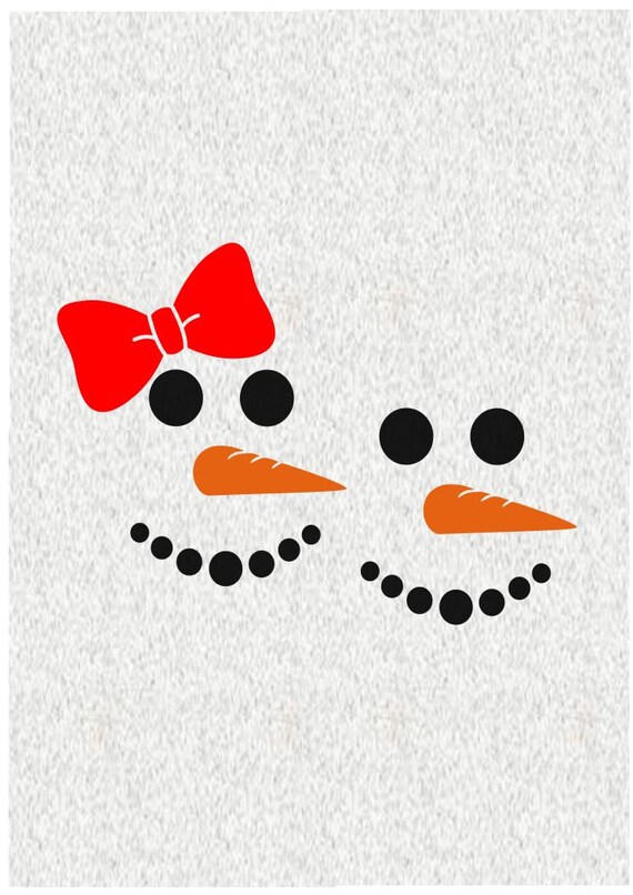 Download Cute Snowman Face SVG DXF PS Ai and Pdf Digital Files for