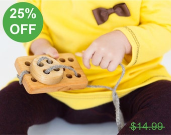 ON SALE Toddler Gift, Educational Toy, Woodacing Toy, Montessori Toy, Waldorf Toy, Preschool Toy, Learning Toy, Kids Christmas Giften L