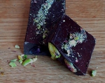 Handmade Salted Pistachio (70%) Dark Chocolate Bars