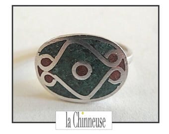 VINTAGE MEN RING Sterling Silver /Bague Argent Homme / Bague Chevalière pour Homme .