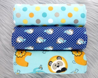 Baby Burp Cloths Set of 3, Baby Boy Gift, Baby Boy, Baby Shower Gift, New Mums