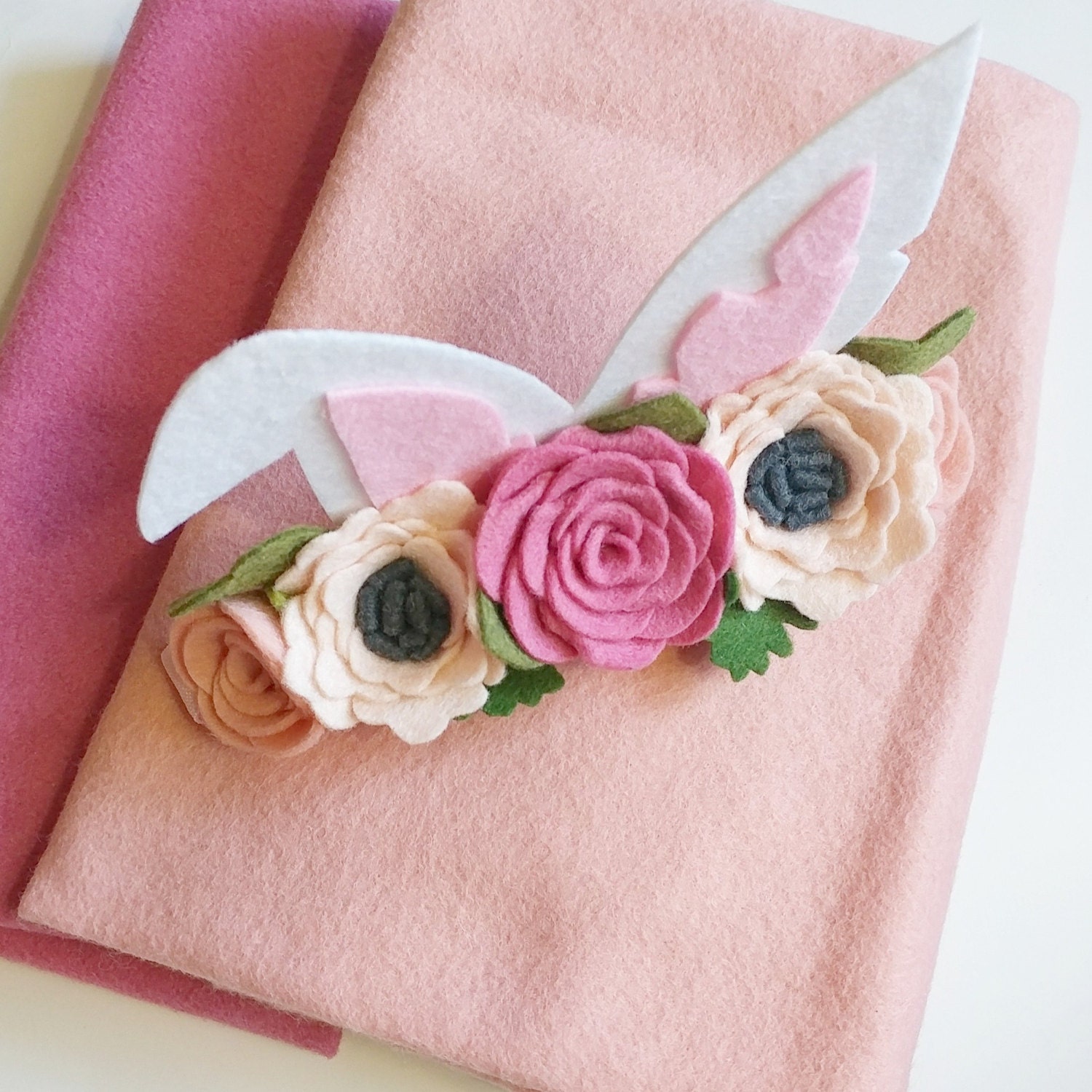 Nursery Floral Garland Felt Rose & Peony Garland