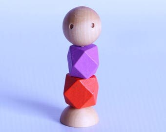 Little Wooden People – Fidget Toy – Sensory Toys – Eco Friendly Toy – Waldorf Inspired Toys – Restless Hand Toy – Autism