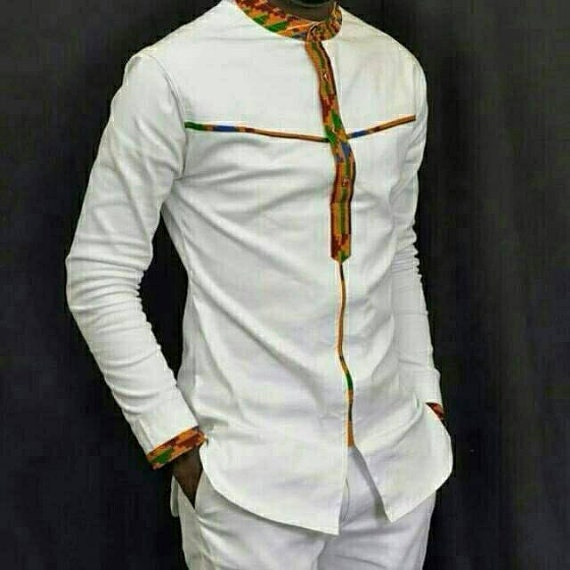 Ankara Mens Outfit Kente Outfits African Mens Clothing Long