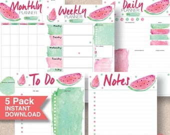 2017 Planner Printable. Planner pages. Agenda Printable Planner Inserts include Letter, Half Letter, A4, & A5 sized planner Inserts. | #644
