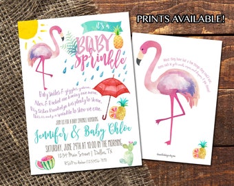 FLAMINGO BABY SPRINKLE | Watercolor Summer Baby Shower