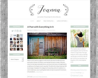 Joanna Wordpress Theme, Wordpress Blog Theme, Responsive Wordpress Template, Website Design, Wordpress Blog Design, Shiplap